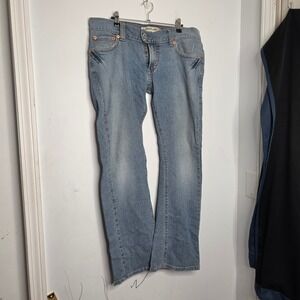 Levis Slouch Flare‎ Jeans Light Wash Low Rise Flap Pocket Y2K Denim 13M